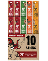 Righteous Felon front packaging showing variety pack and convenience