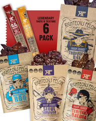 Righteous Felon front packaging showing six-pack gift presentation and premium appeal