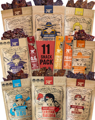 Righteous Felon sampler box front showing 11-flavor assortment and gift-ready presentation