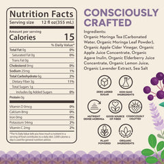 RINGA ingredients spread with elderberries, lemon, lavender, moringa showing natural components