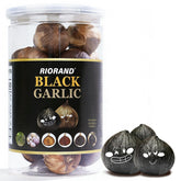 RioRand front jar showing packaging and ready-to-eat black garlic benefits