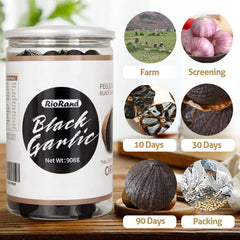 RioRand peeled black garlic cloves close-up emphasizing soft texture and easy use