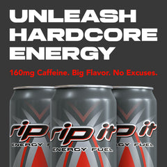 Rip It can in hand size comparison conveying portable 16oz energy boost