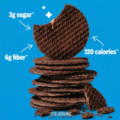 Rip Van Wafels close-up of waffle texture emphasizing crisp bite and natural ingredients
