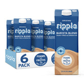 Ripple front carton view showing brand and shelf-stable benefit