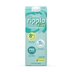 Ripple nutrition label close-up highlighting protein and calcium content
