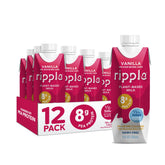 Ripple front packaging showing single-serve 8oz carton and branding benefit convenience