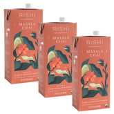 Rishi Tea front packaging showing bottle and organic chai concentrate benefit convenience
