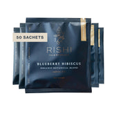 Rishi Tea front box showing branding and 50ct sachets, appealing shelf presence