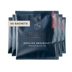 Rishi Tea front box showing packaging and organic badge for clear choice