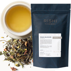 Rishi Tea front packaging showing 4oz pouch and brand, clear product identity