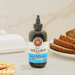 Rising Star paste drizzled over ice cream adding rich visible flavor