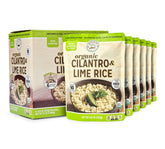 Ritika’s Global Grains front packaging showing organic cilantro lime rice and quick heat benefit
