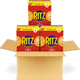 Ritz family pack front view showing three boxes for easy pantry stocking