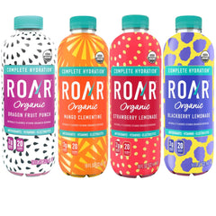 ROAR front-packaging displaying all five flavors and convenience