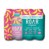 ROAR front packaging showing strawberry banana bottle and benefits