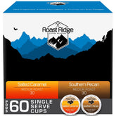 Roast Ridge front packaging showing 60-count variety pack and benefits