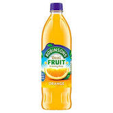 Robinsons bottle front packaging showing label and orange flavour, convenient pantry supply