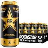 Rockstar original front packaging showing logo and can, energizing refreshment