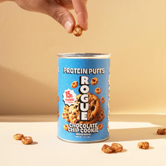ROGUE SNACKS chocolate chip close detail showing real chips for bold flavor