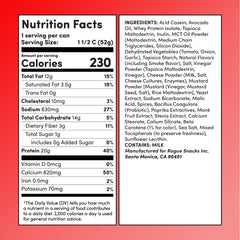 Rogue Snacks serving on scale showing portion size and protein content