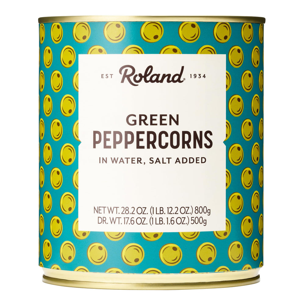 Roland Foods front can view showing label and size for easy identification and storage