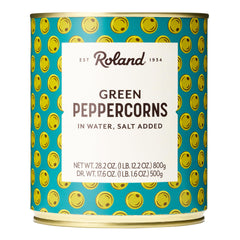 Roland Foods front can view showing label and size for easy identification and storage