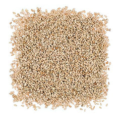 Roland Foods close-up of roasted white sesame seeds highlighting crunchy texture