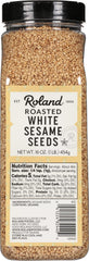 Roland Foods front packaging showing 16 oz jar and serving suggestion benefit
