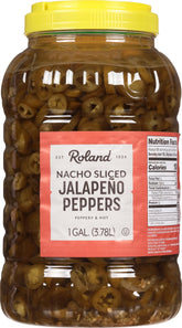 Roland Foods front view of 1-gallon jar showing product branding and size benefit