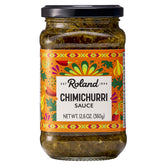 Roland Foods chimichurri front jar showing label and ready-to-use condiment for meals