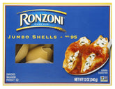 Ronzoni jumbo shells front packaging showing 12 oz box and brand