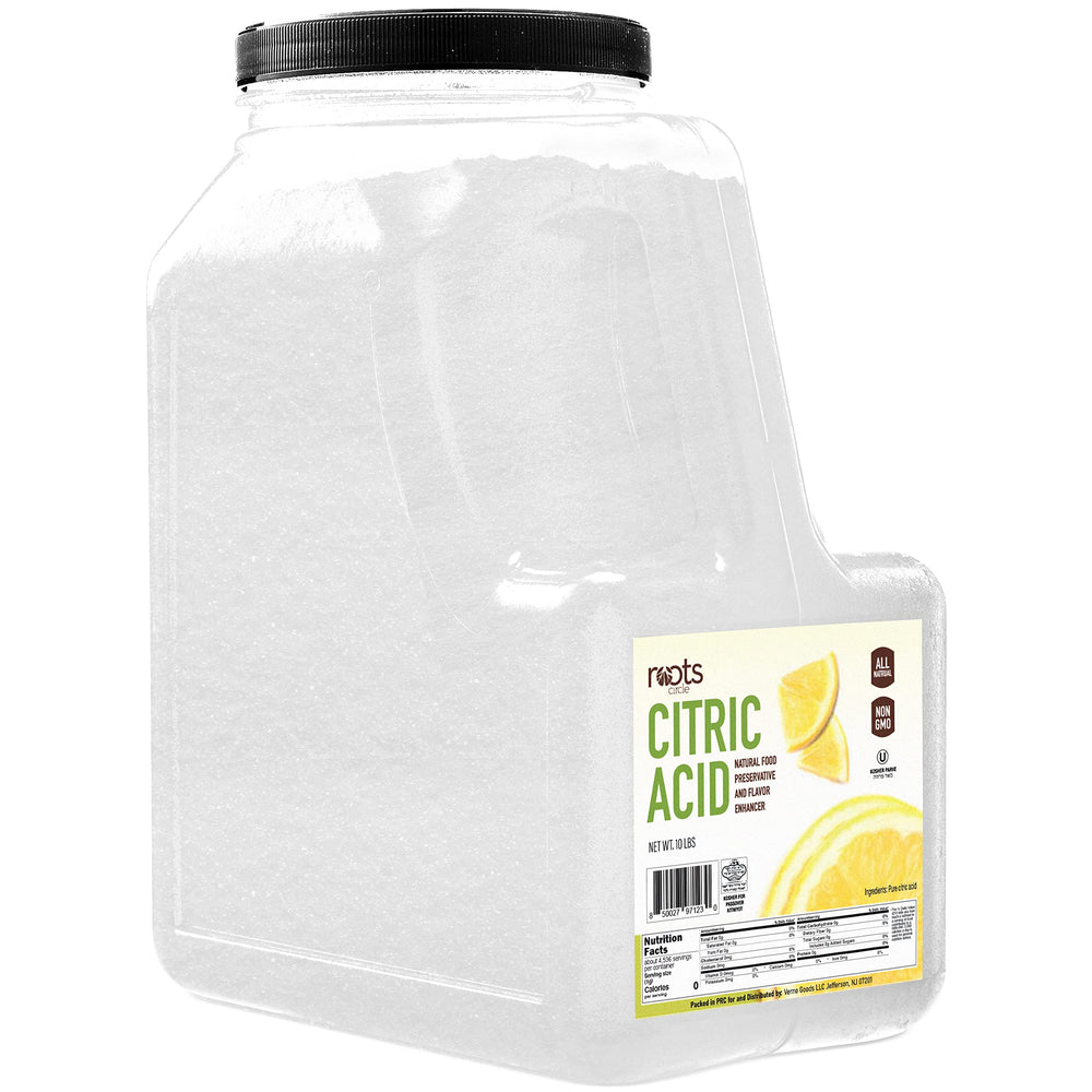 Roots Circle front package showing 10 lb bag and label benefits