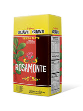 Rosamonte Suave front packaging 1 kg bag showing brand and mild flavor benefit