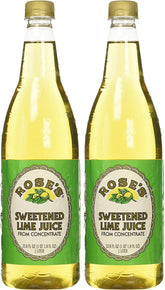 Rose's Lime Juice front packaging showing two 1L bottles and clear branding for easy identification