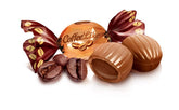Roshen pack front view showing coffee-hued wrappers and kosher halal labels, convenient bulk benefit