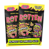 Rotten front pack showing colorful Cruncheez and benefits
