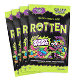 Rotten front packaging showing pouch and flavor names for easy identification and taste appeal