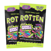Rotten front packaging showing bright branding and low sugar claim