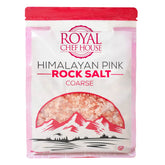 Royal Chef House front packaging showing 5 lb coarse pink salt and freshness seal