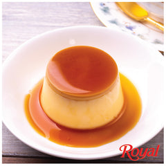 Royal close-up of flan texture showcasing silky, creamy finish