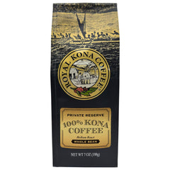 ROYAL KONA COFFEE front packaging showing brand and roast, promises fresh Hawaiian flavor