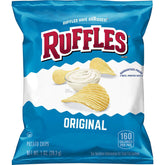 Ruffles front packaging shows brand and snack convenience