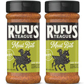 Rufus Teague front packaging showing jar and branding for authentic flavor
