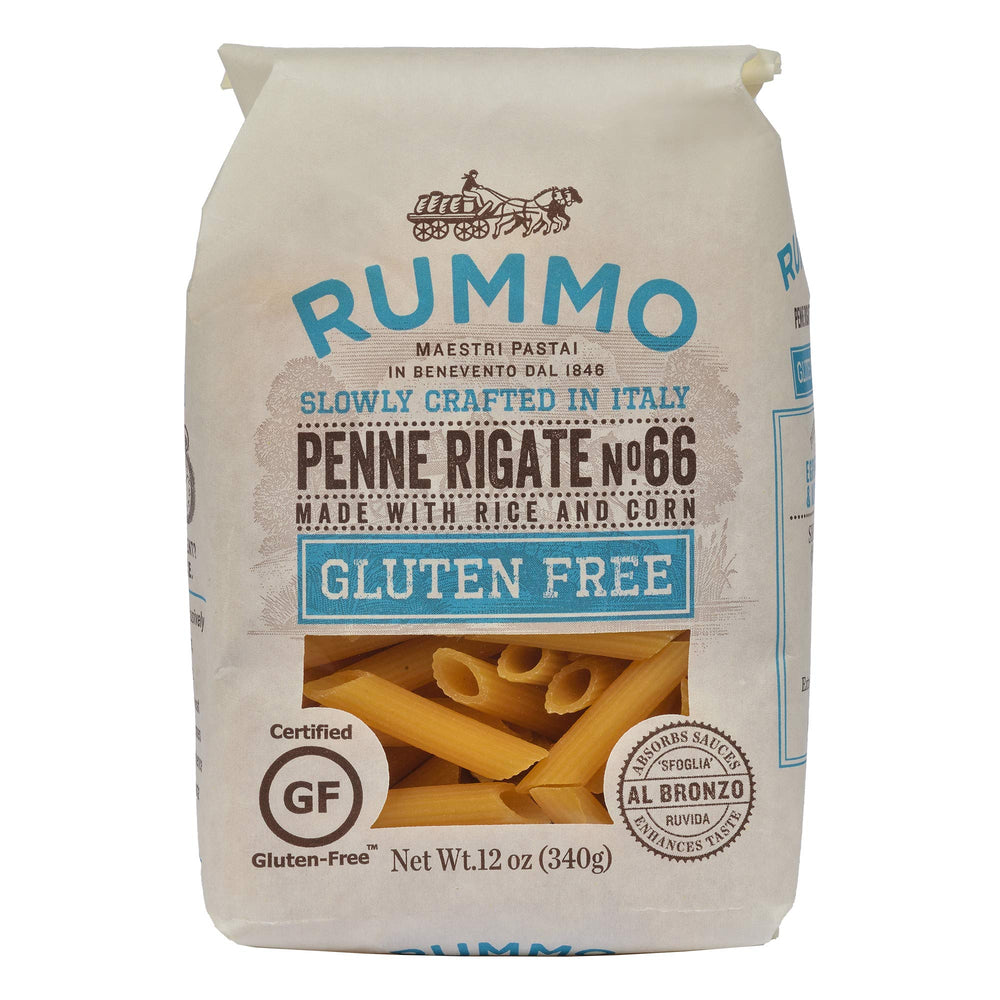 Rummo front packaging showing certified gluten-free benefit