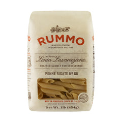 Rummo front packaging showing brand and penne for pantry convenience