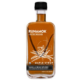 Runamok bottle front view showing maple-vanilla label and premium look