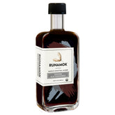 Runamok front label showing smoked maple syrup and product details, highlighting natural origin