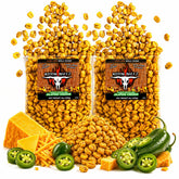 RunninWild front packaging showing jalapeno cheddar Korn Nutz and pack benefits