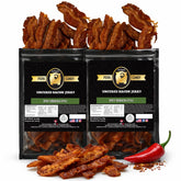 RunninWild front packaging showing bold sriracha bacon flavor and resealable bag